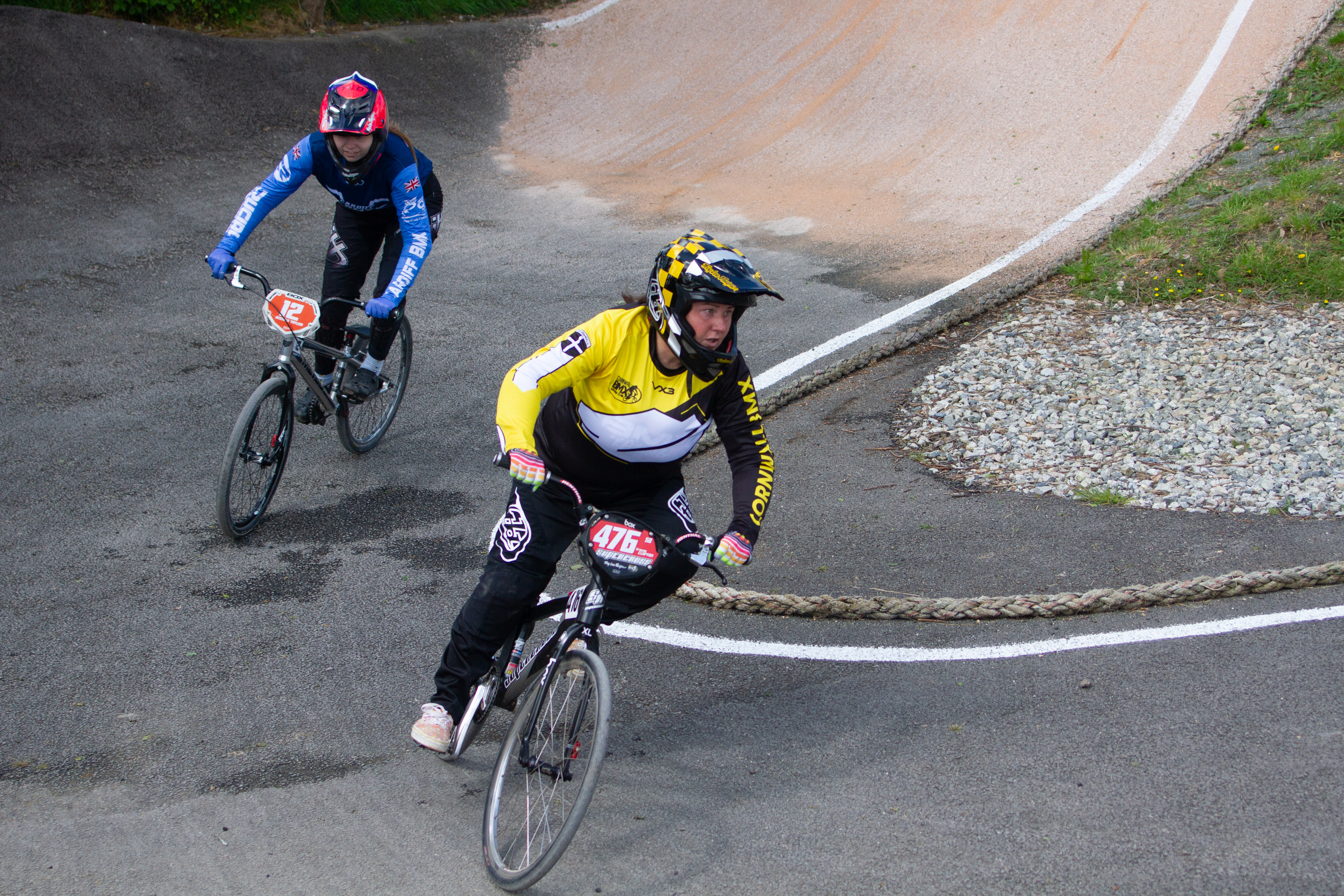 Tracey Clapton on a BMX track